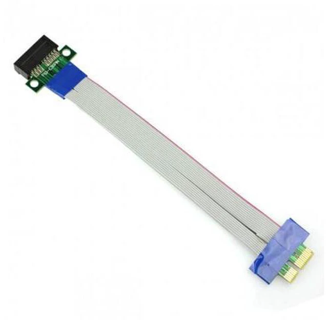 Alt view image 7 of 7 - HKCY EP-051 PCI-E Express 1X Slot Riser Card Extender Extension Ribbon Flex Relocate Cable 20cm