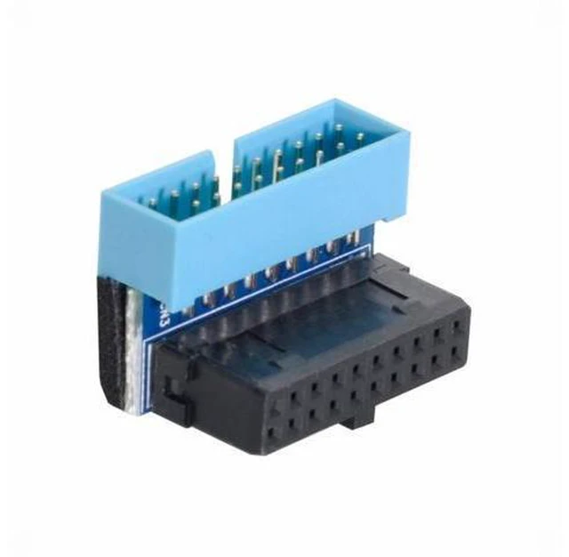 Main image of Up Angled USB 3.0 20Pin 19Pin Male to Female Extension Adapter 90 Degree for Motherboard Mainboard