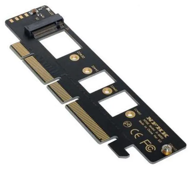 Alt view image 4 of 6 - NGFF M.2 M-key NVME AHCI SSD to PCI-E 3.0 16x 4x Adapter for 110mm 80mm SSD SA-021