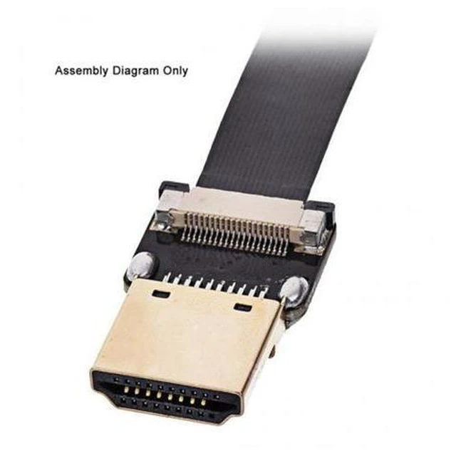 Alt view image 6 of 7 - HKCY CN-020-DN CYFPV Micro HDMI Type D Male Down Angled 90 Degree for FPV HDTV Multicopter Aerial Photography