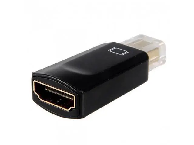Alt view image 2 of 7 - HKCY DP-041 Thundebolt Mini DisplayPort DP Male to HDMI Female Audio video Adapter for Macbook Black Color