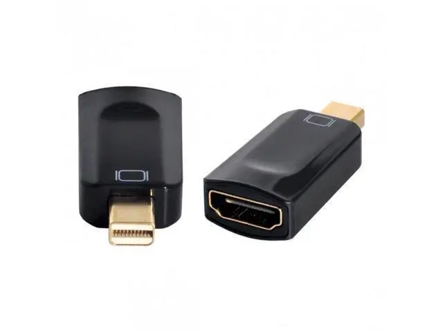 Alt view image 3 of 7 - HKCY DP-041 Thundebolt Mini DisplayPort DP Male to HDMI Female Audio video Adapter for Macbook Black Color