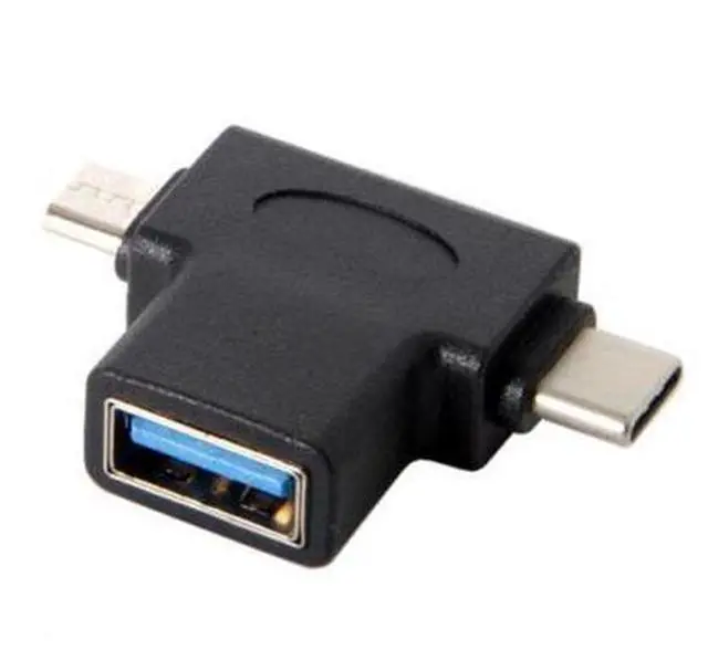 Alt view image 2 of 5 - HKCY UC-065 USB 3.1 Type-CMicro USB Combo to USB 2.0 A Female OTG Data Host Adapter