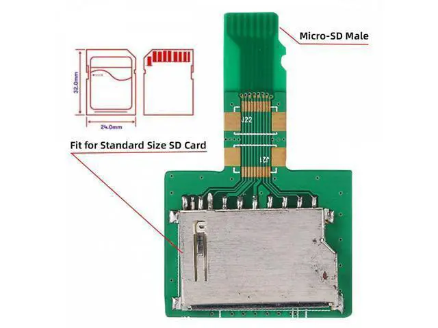 Alt view image 3 of 5 - 5pcs/lot Micro SD TF Memory Card Kit Male to Standard SD Female Extension Adapter Extender PCBA Reader for Car GPS Phone