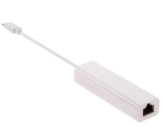 Alt view image 2 of 6 - HKCY UC-108-LAN USB-C Type C Male to 100Mbps Ethernet Network LAN Adapter for Apple MacbookLaptop PC