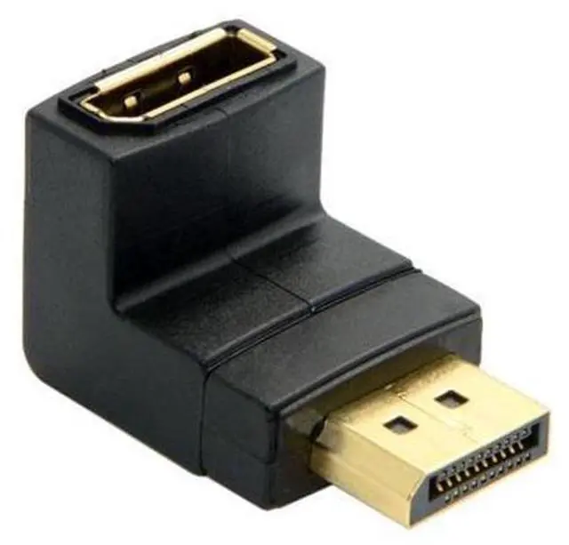 Main image of HKCY DP-016-DN Down Angled 90 Degree DisplayPort Male to Female Extension Adapter