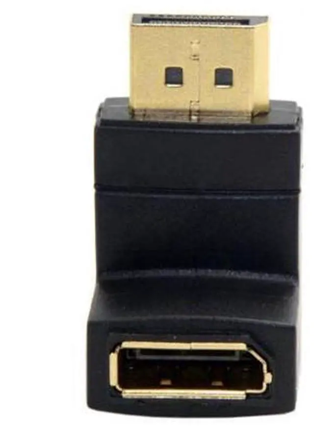 Alt view image 3 of 7 - HKCY DP-016-DN Down Angled 90 Degree DisplayPort Male to Female Extension Adapter