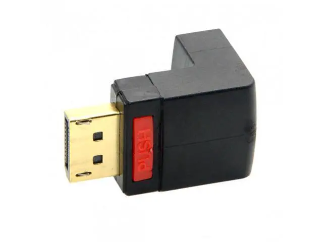 Alt view image 7 of 7 - HKCY DP-016-DN Down Angled 90 Degree DisplayPort Male to Female Extension Adapter