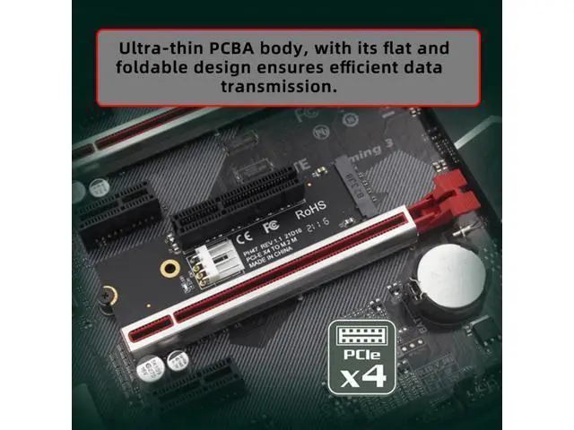 Alt view image 6 of 7 - M.2 NGFF NVMe M-Key Extender to PCI-E X1 X4 X8 X16 Graphics Card Riser Adapter PCI-Express for M2 2260 2280