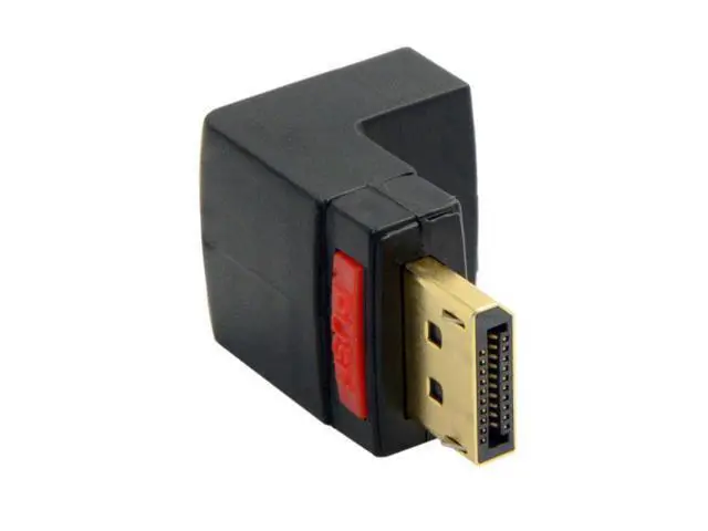 Alt view image 4 of 7 - HKCY DP-016-DN Down Angled 90 Degree DisplayPort Male to Female Extension Adapter
