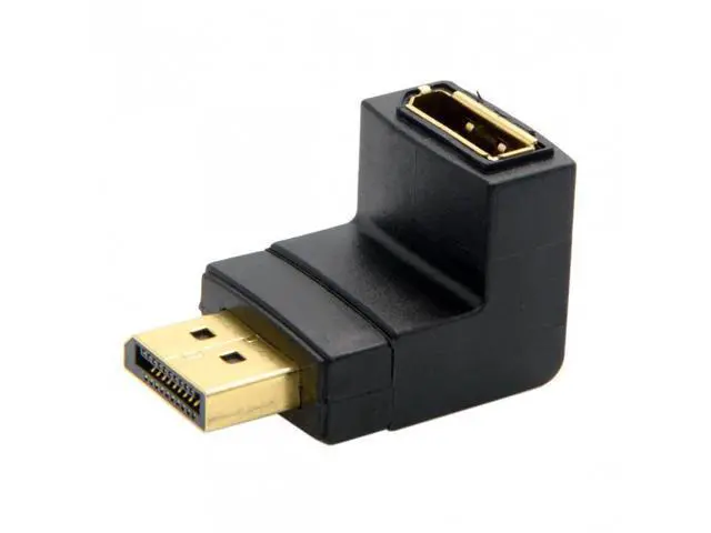 Alt view image 6 of 7 - HKCY DP-016-DN Down Angled 90 Degree DisplayPort Male to Female Extension Adapter
