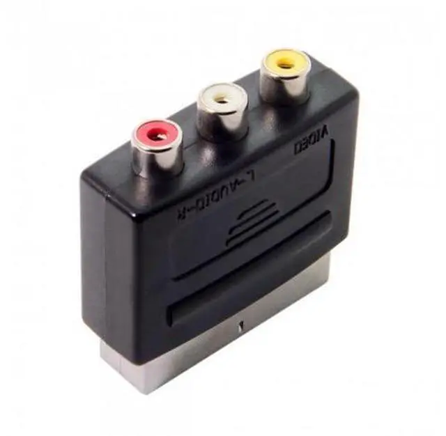 Alt view image 6 of 7 - HKCY CA-015 Audio Video Composite 3 RCA AV to Scart 21pin Adapter for Microsoft XboxEurope HDTV