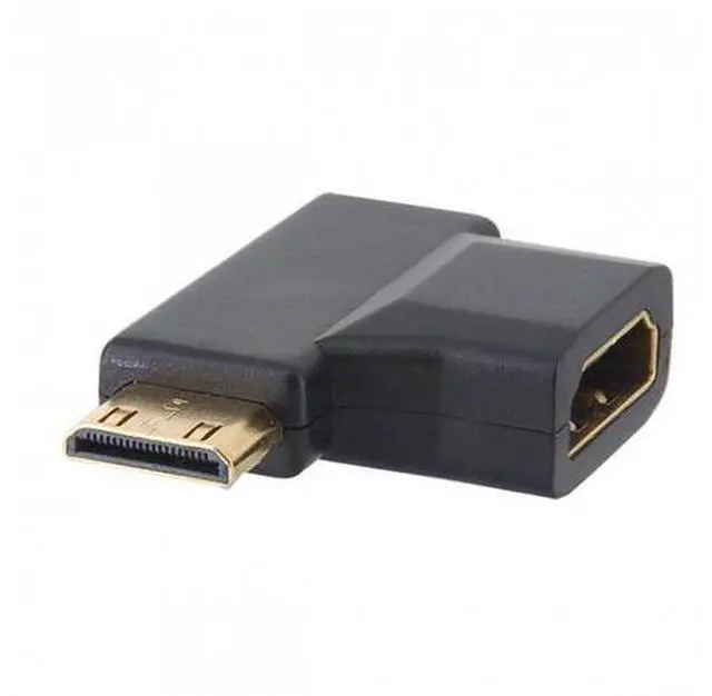 Alt view image 6 of 7 - HKCY HD-113 Micro HDMI male Mini HDMI male to HDMI 1.4 Female 90 degree 2 in 1 combo adapter