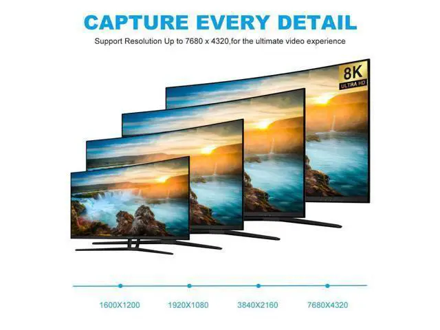 Alt view image 4 of 6 - HKCY HD-008-8K HDMI Female to HDMI 2.1 Female UHD Extension Gold Converter Adapter Support 8K 60hz HDTV