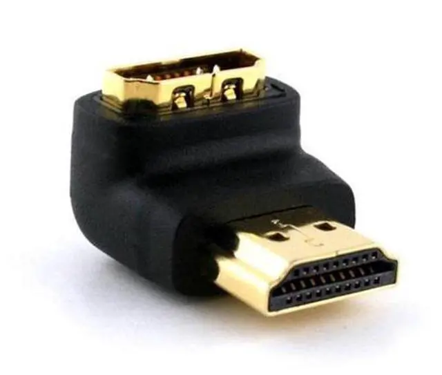 Alt view image 2 of 7 - HKCY HD-010 90 Degree Down Angled HDMI 1.4 Male to Female Extension Adapter Converter