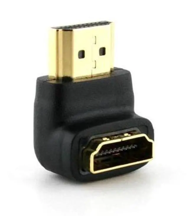Main image of HKCY HD-010 90 Degree Down Angled HDMI 1.4 Male to Female Extension Adapter Converter