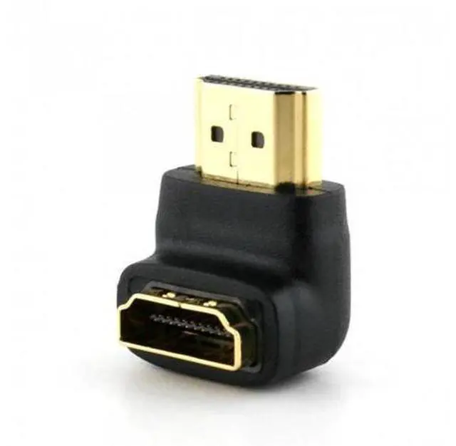 Alt view image 4 of 7 - HKCY HD-010 90 Degree Down Angled HDMI 1.4 Male to Female Extension Adapter Converter