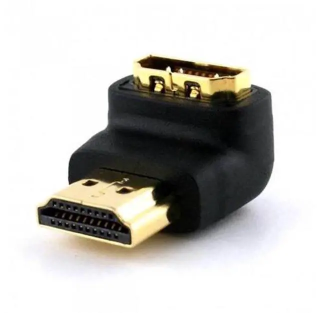 Alt view image 5 of 7 - HKCY HD-010 90 Degree Down Angled HDMI 1.4 Male to Female Extension Adapter Converter