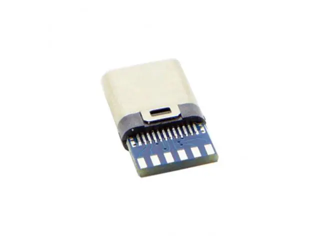 Alt view image 4 of 7 - HKCY UC-050-WH-5PCS 5set DIY 24pin USB 3.1 Type C USB-C Male Plug Connector SMT type with 3.5mm SR and Housing Cover