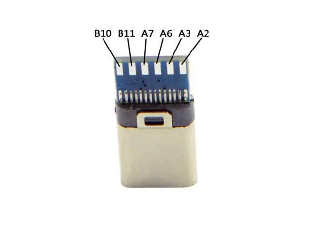 Alt view image 6 of 7 - HKCY UC-050-WH-5PCS 5set DIY 24pin USB 3.1 Type C USB-C Male Plug Connector SMT type with 3.5mm SR and Housing Cover