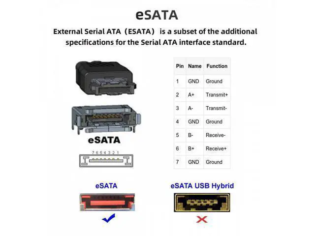 Alt view image 5 of 6 - 2pcs/lot SATA 7Pin Male to ESATA Female & External ESATA to SATA Adapter Extender for SSD Disk