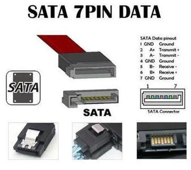 Alt view image 6 of 6 - 2pcs/lot SATA 7Pin Male to ESATA Female & External ESATA to SATA Adapter Extender for SSD Disk