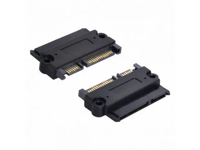 Alt view image 6 of 7 - 3.5" 2.5inch SATA 22Pin 7+15 Male to SATA 22P 7+15 Female extension convertor adapter with screw holes