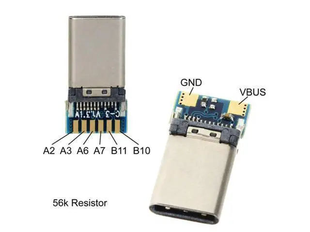 Alt view image 6 of 6 - HKCY UC-206+207 DIY 24pin USB 3.1 Type C MaleFemale PlugSocket Connector SMT type with PC Board 1 set
