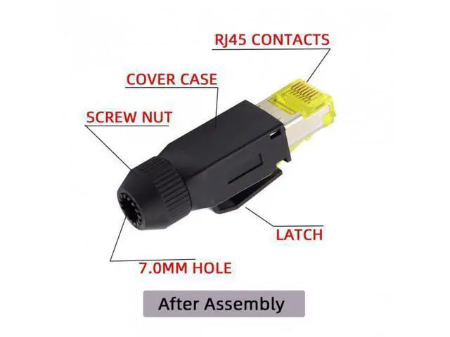 Alt view image 6 of 6 - HKCY UT-005 2pcs/lot STP UTP Shield Cat6 RJ45 8P8C Plug Assembly Crimp Type for Industrial Network Ethernet Patch Cord
