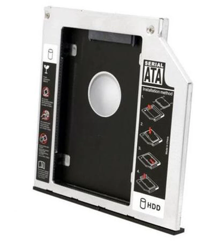 Alt view image 2 of 7 - SM SATA 22pin HDD HD Hard Disk Drive Caddy Case for 9.5mm Universal Laptop CD / DVD-ROM Optical Bay