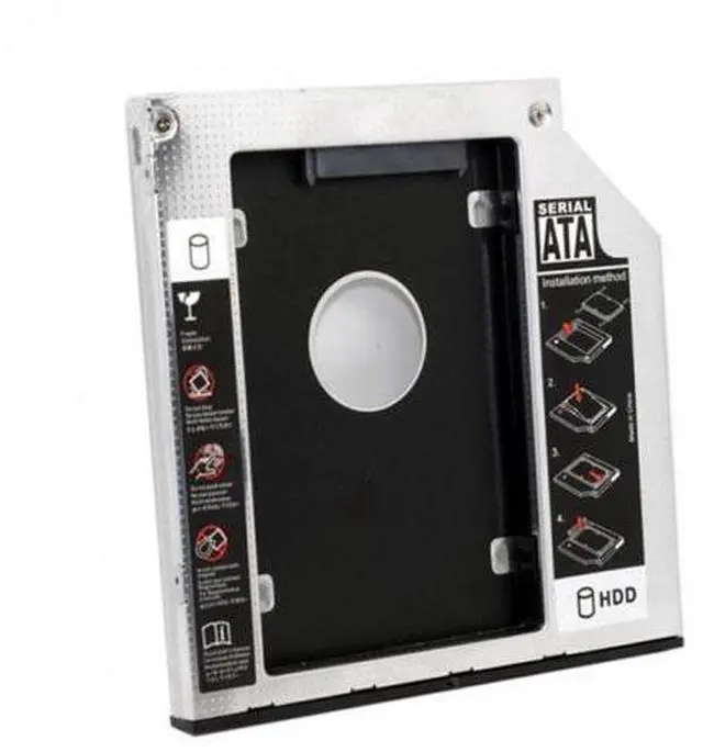 Alt view image 3 of 7 - SM SATA 22pin HDD HD Hard Disk Drive Caddy Case for 9.5mm Universal Laptop CD / DVD-ROM Optical Bay
