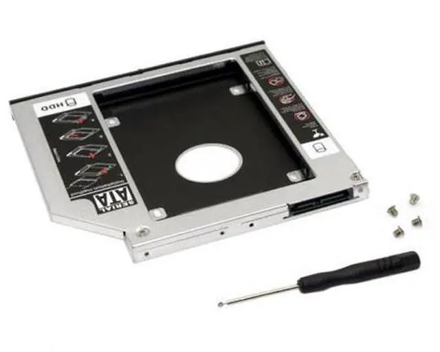 Alt view image 5 of 7 - SM SATA 22pin HDD HD Hard Disk Drive Caddy Case for 9.5mm Universal Laptop CD / DVD-ROM Optical Bay