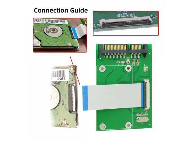 Alt view image 3 of 7 - 40 Pin ZIF LIF CE 1.8 Inch SSD/HDD Disk to SATA Adapter Board with LIF Flat Cable