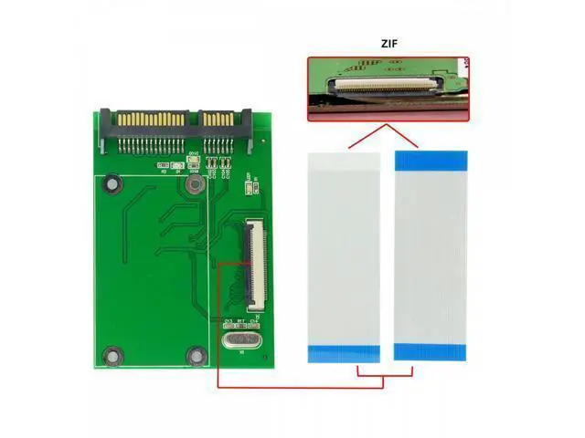 Alt view image 7 of 7 - 40 Pin ZIF LIF CE 1.8 Inch SSD/HDD Disk to SATA Adapter Board with LIF Flat Cable