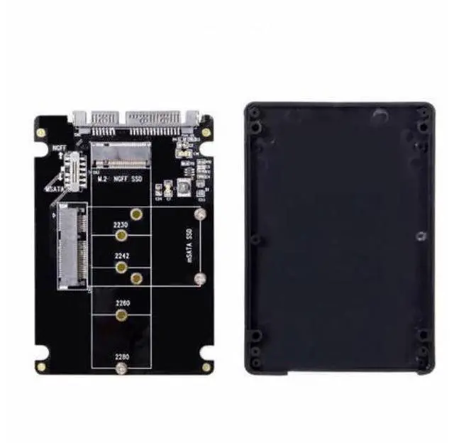 Main image of Combo M.2 NGFF B-key mSATA SSD to SATA 3.0 Adapter Converter Case Enclosure with Switch
