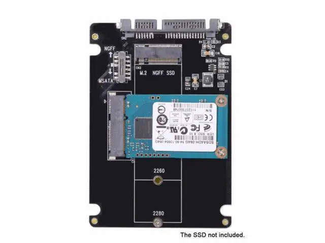 Alt view image 2 of 7 - Combo M.2 NGFF B-key mSATA SSD to SATA 3.0 Adapter Converter Case Enclosure with Switch