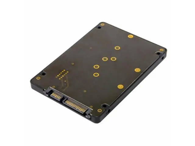 Alt view image 6 of 7 - Combo M.2 NGFF B-key mSATA SSD to SATA 3.0 Adapter Converter Case Enclosure with Switch
