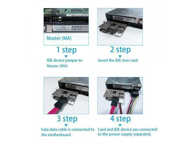Alt view image 6 of 7 - IDE 100 133 PATA to Dual Serial SATA 7PIN Adapter Reversible Converter for Hard Disk Drive