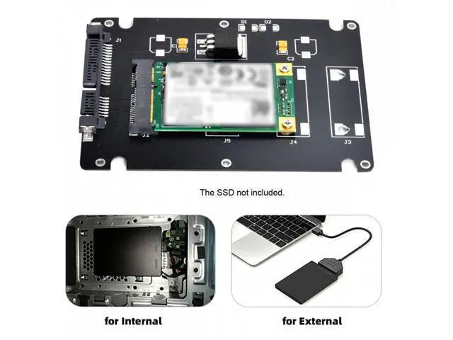 Alt view image 6 of 7 - Mini PCI-E mSATA SSD to 2.5" SATA Hard Disk Enclosure Case Converter Adapter for MSATA SSD