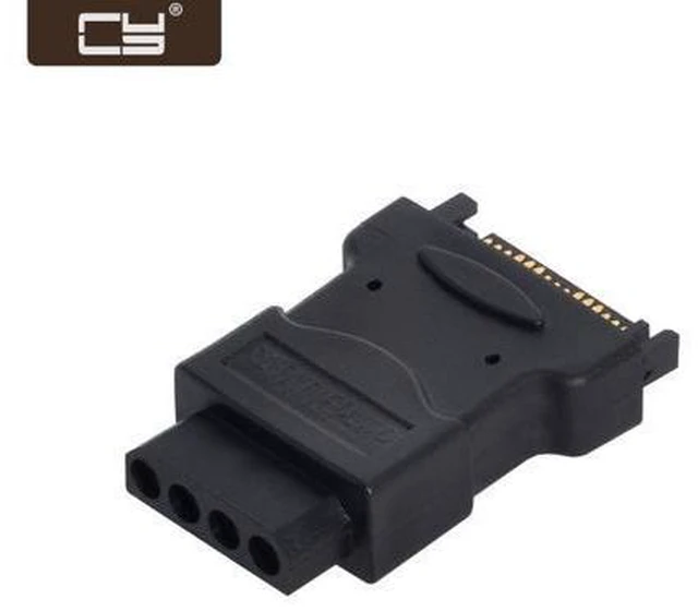 Alt view image 4 of 6 - 15Pin SATA Male Cable to 4-pin IDE Adapter SA-010
