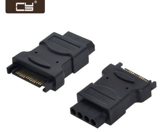 Alt view image 5 of 6 - 15Pin SATA Male Cable to 4-pin IDE Adapter SA-010