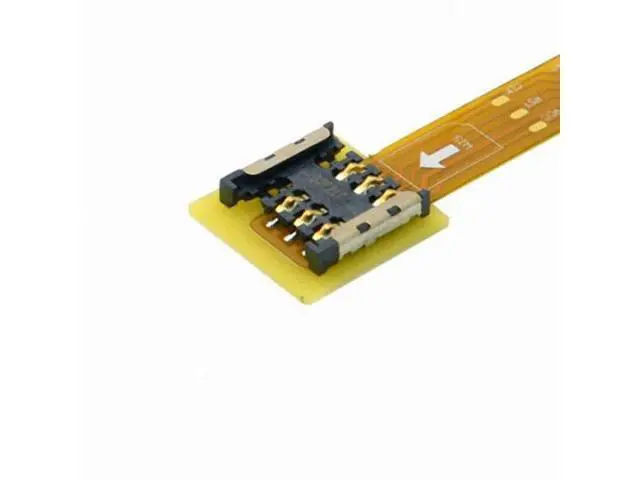 Alt view image 2 of 7 - Micro SIM Card to Nano SIM Kit Male to Female Extension Soft Flat FPC Cable Extender 10cm