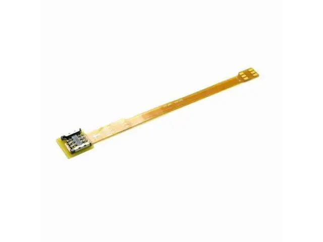 Alt view image 4 of 7 - Micro SIM Card to Nano SIM Kit Male to Female Extension Soft Flat FPC Cable Extender 10cm