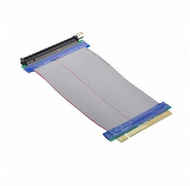 Alt view image 5 of 7 - PCI-E Express 16X to 16x Male to Female Riser Extender Card Ribbon Cable 20cm