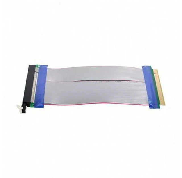 Alt view image 6 of 7 - PCI-E Express 16X to 16x Male to Female Riser Extender Card Ribbon Cable 20cm