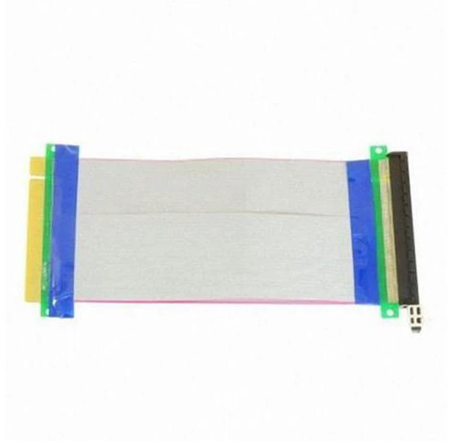 Alt view image 4 of 7 - PCI-E Express 16X to 16x Male to Female Riser Extender Card Ribbon Cable 20cm