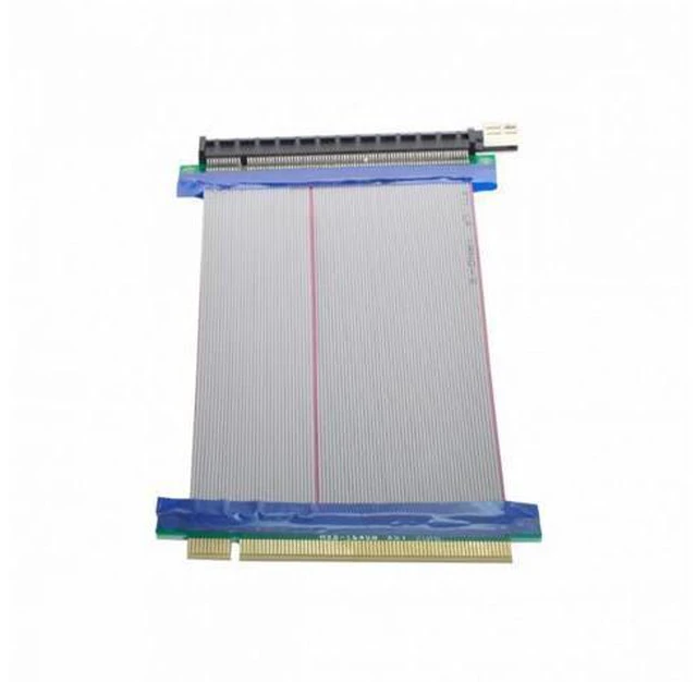 Alt view image 7 of 7 - PCI-E Express 16X to 16x Male to Female Riser Extender Card Ribbon Cable 20cm