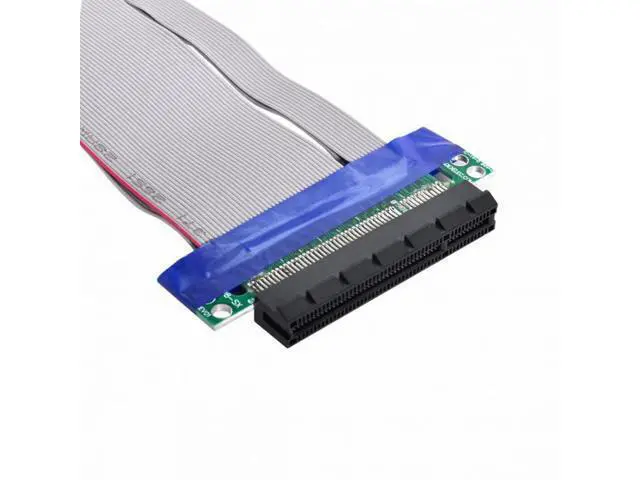 Alt view image 4 of 7 - PCI-E Express 8X to 8x Male to Female Slot Riser Extender Card Ribbon Flexible Cable 20cm