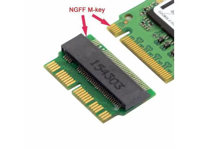 Alt view image 4 of 7 - 12+16pin 2014 2015 Macbook to M.2 NGFF M-Key AHCI SSD Convert Card for A1493 A1502 A1465 A1466