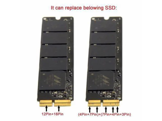 Alt view image 7 of 7 - 12+16pin 2014 2015 Macbook to M.2 NGFF M-Key AHCI SSD Convert Card for A1493 A1502 A1465 A1466